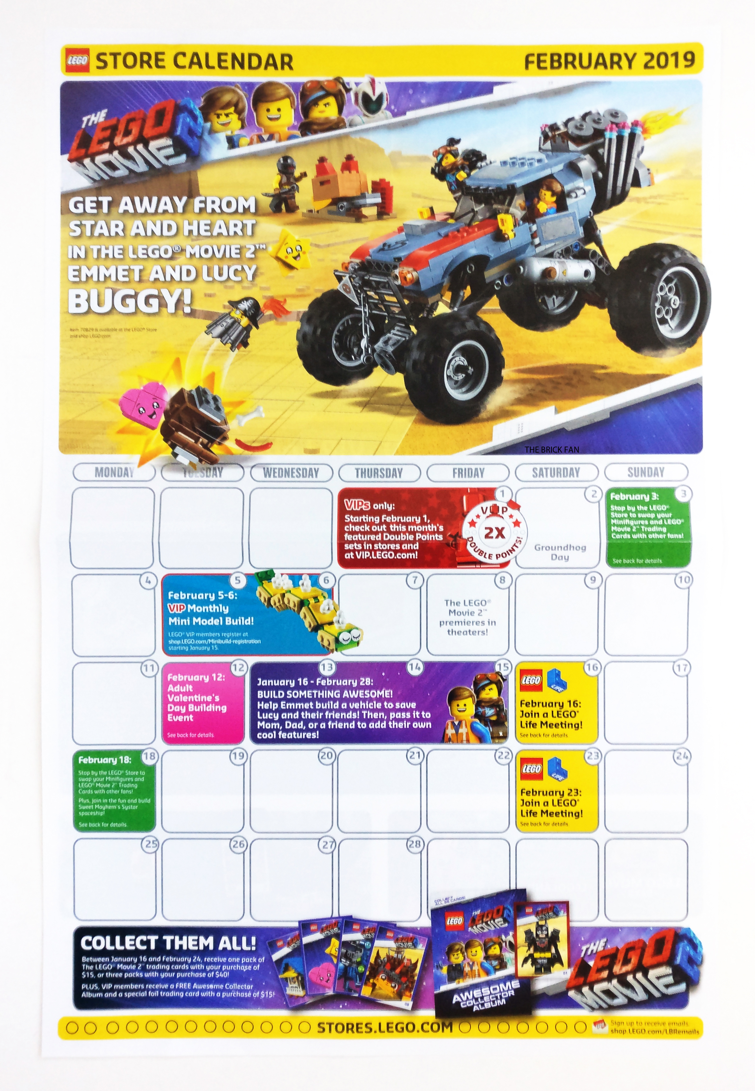 February 2019 LEGO Store Calendar - The Brick Fan