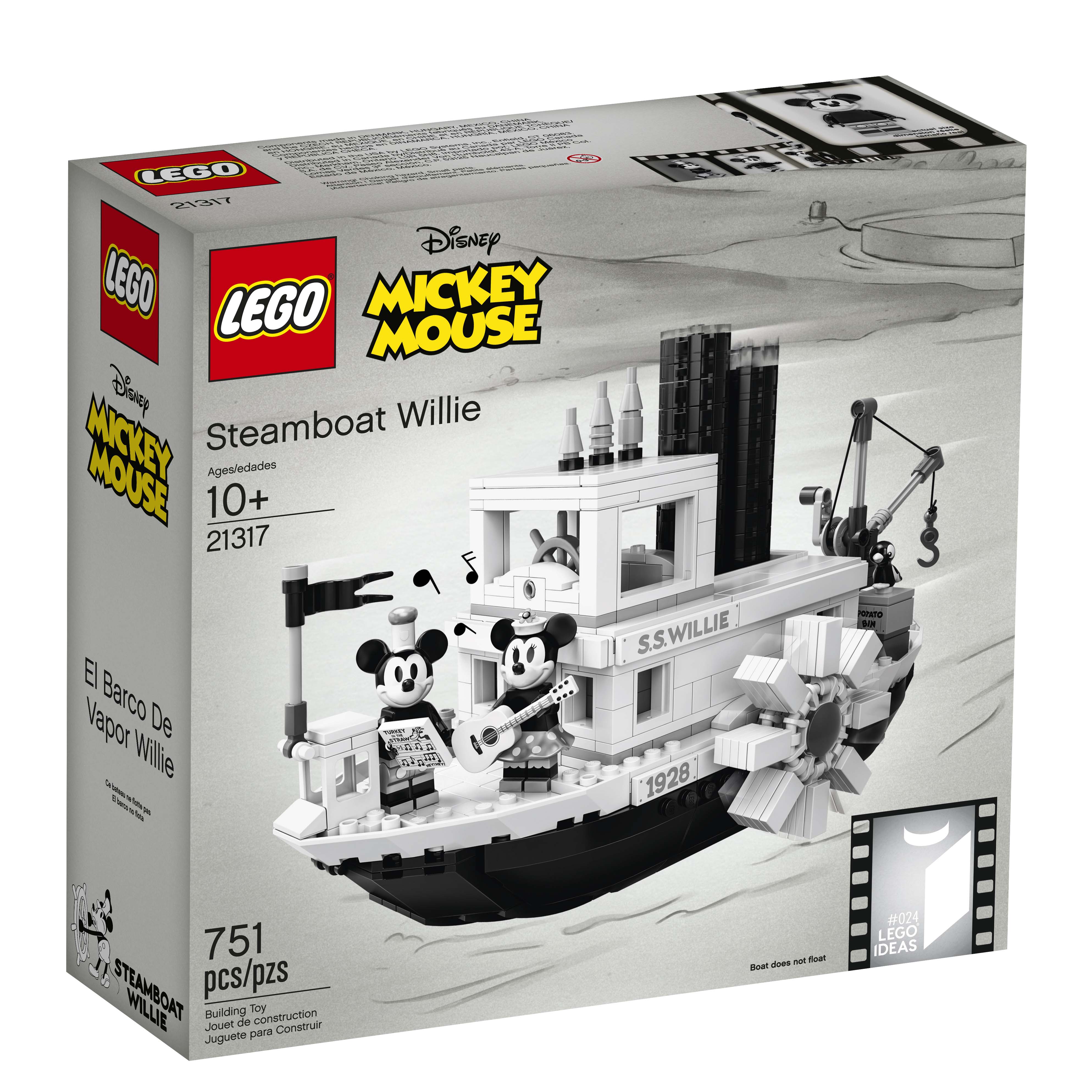 LEGO Ideas Steamboat Willie (21317) Box 