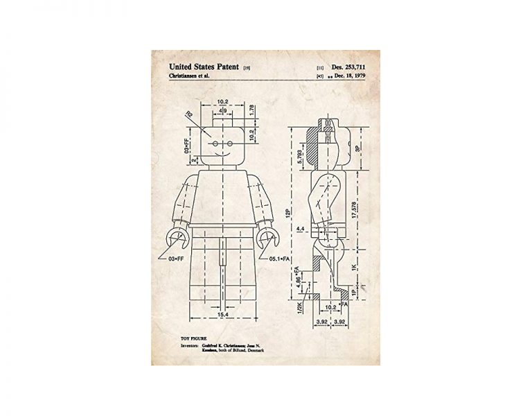 lego minifigure patent drawing