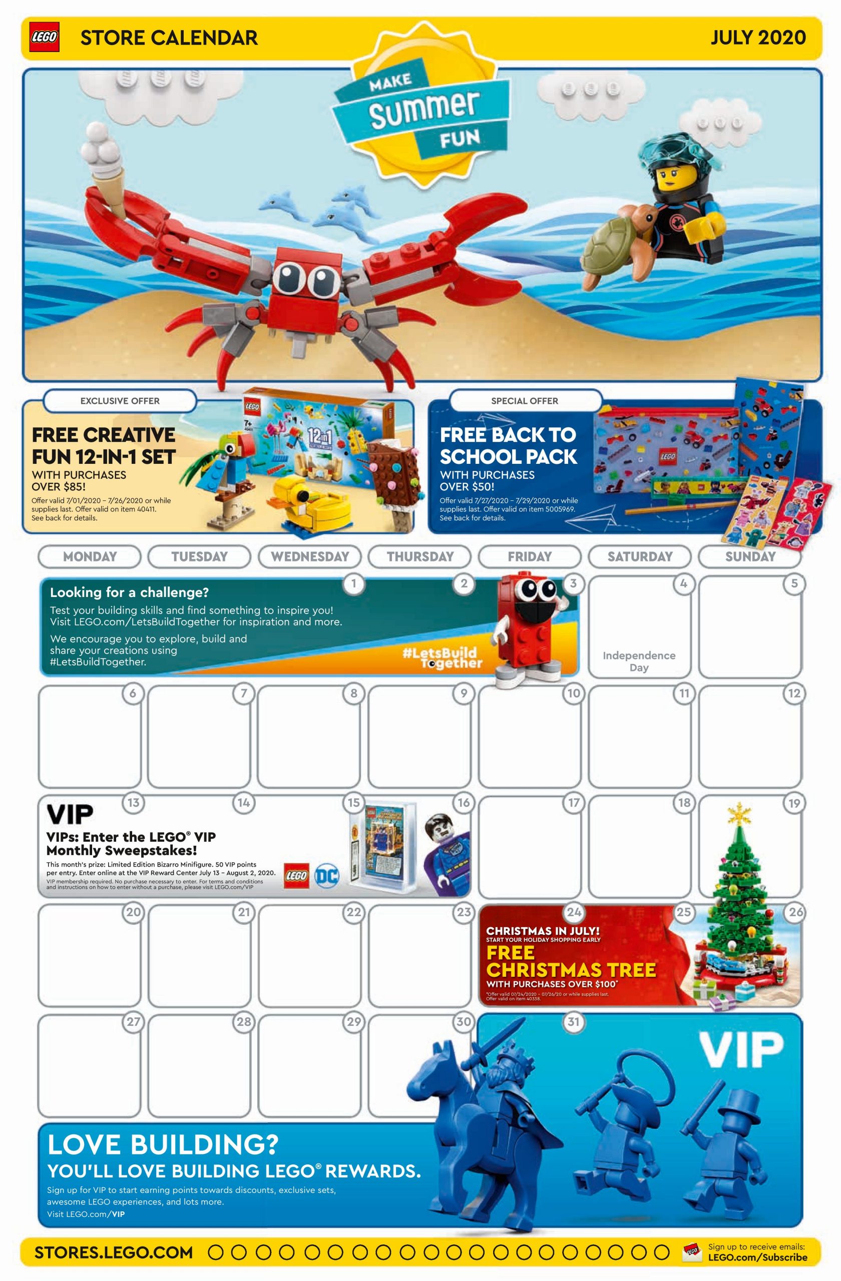 LEGO 2020 Calendar Promotions & Events - The Brick