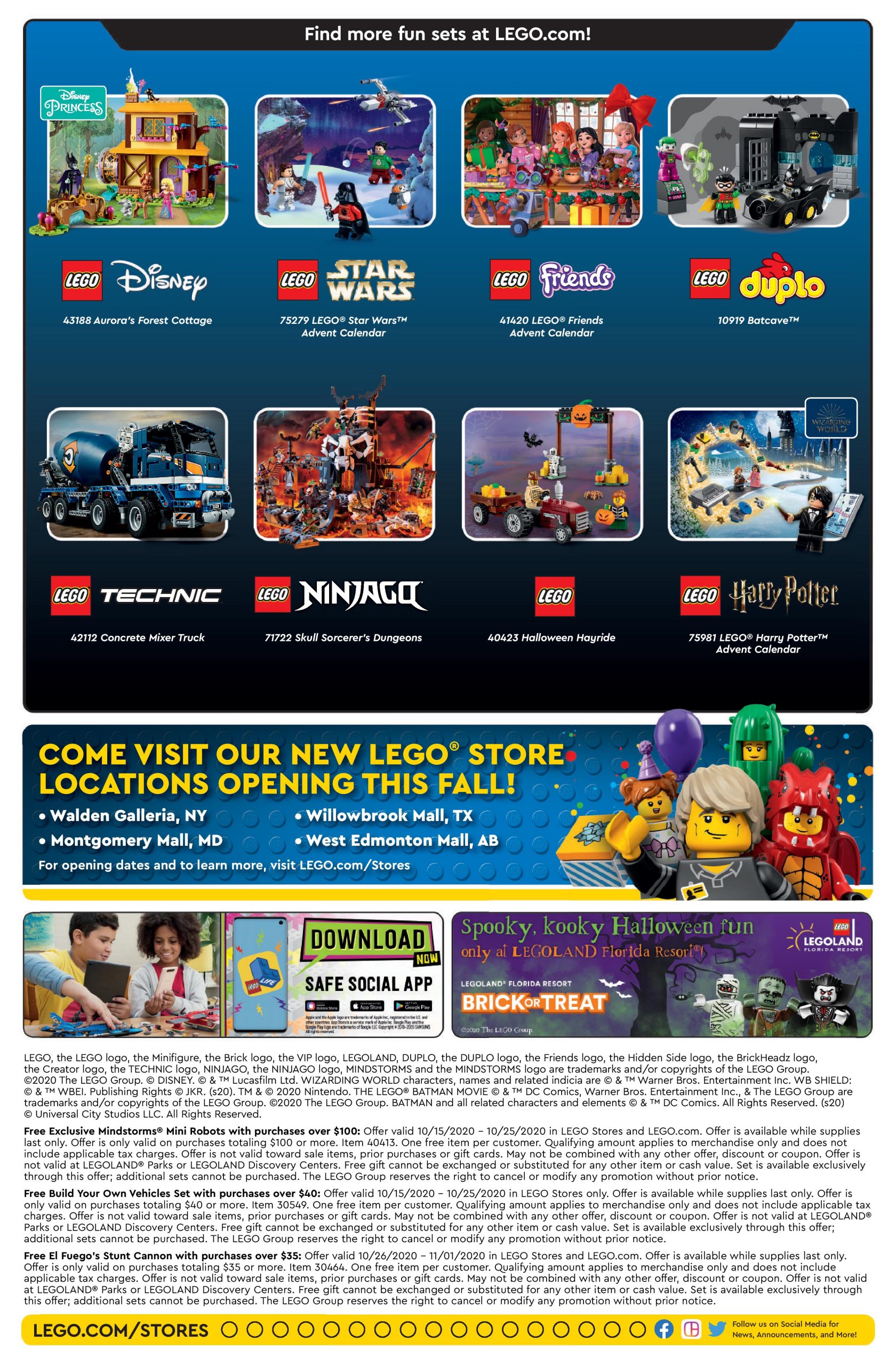 Lego Store Calendar January 2022