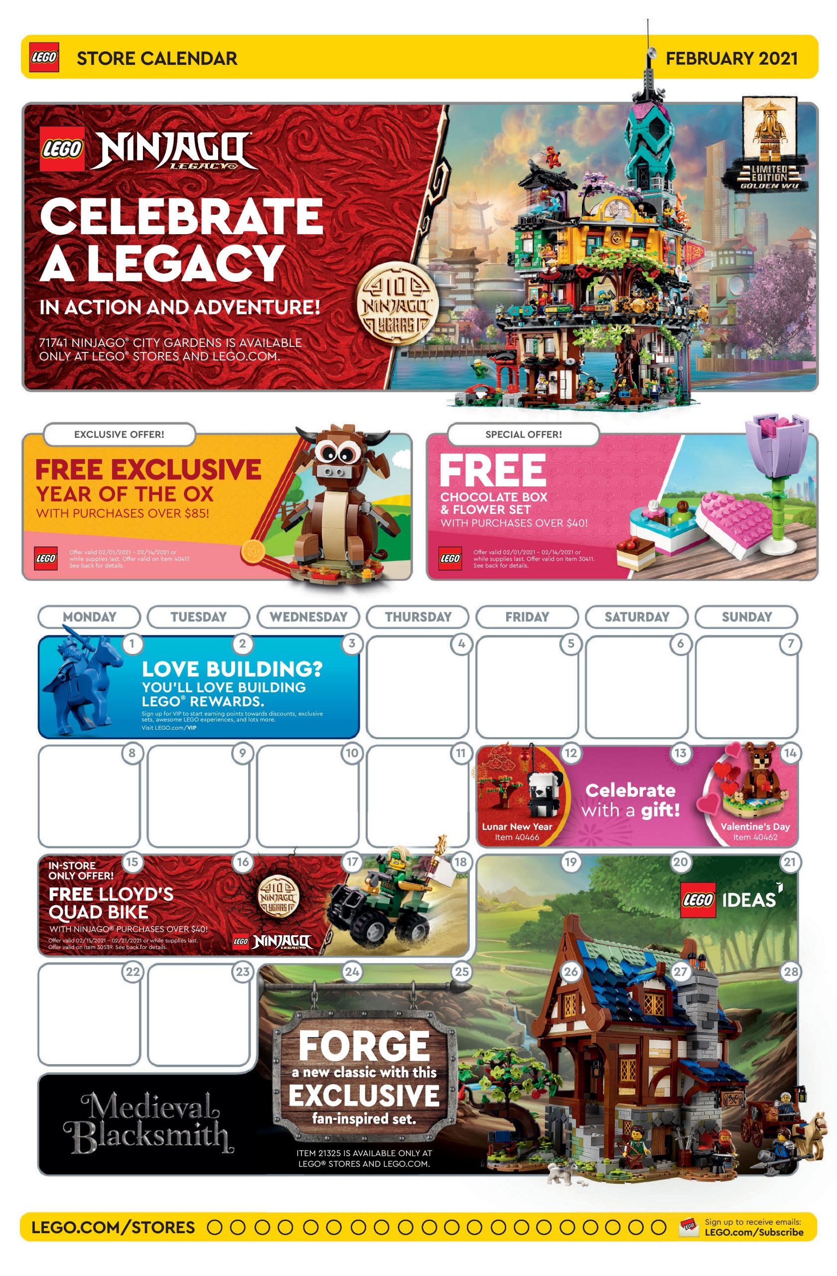 Lego Calendar May 2022 Lego February 2021 Store Calendar Promotions & Events - The Brick Fan