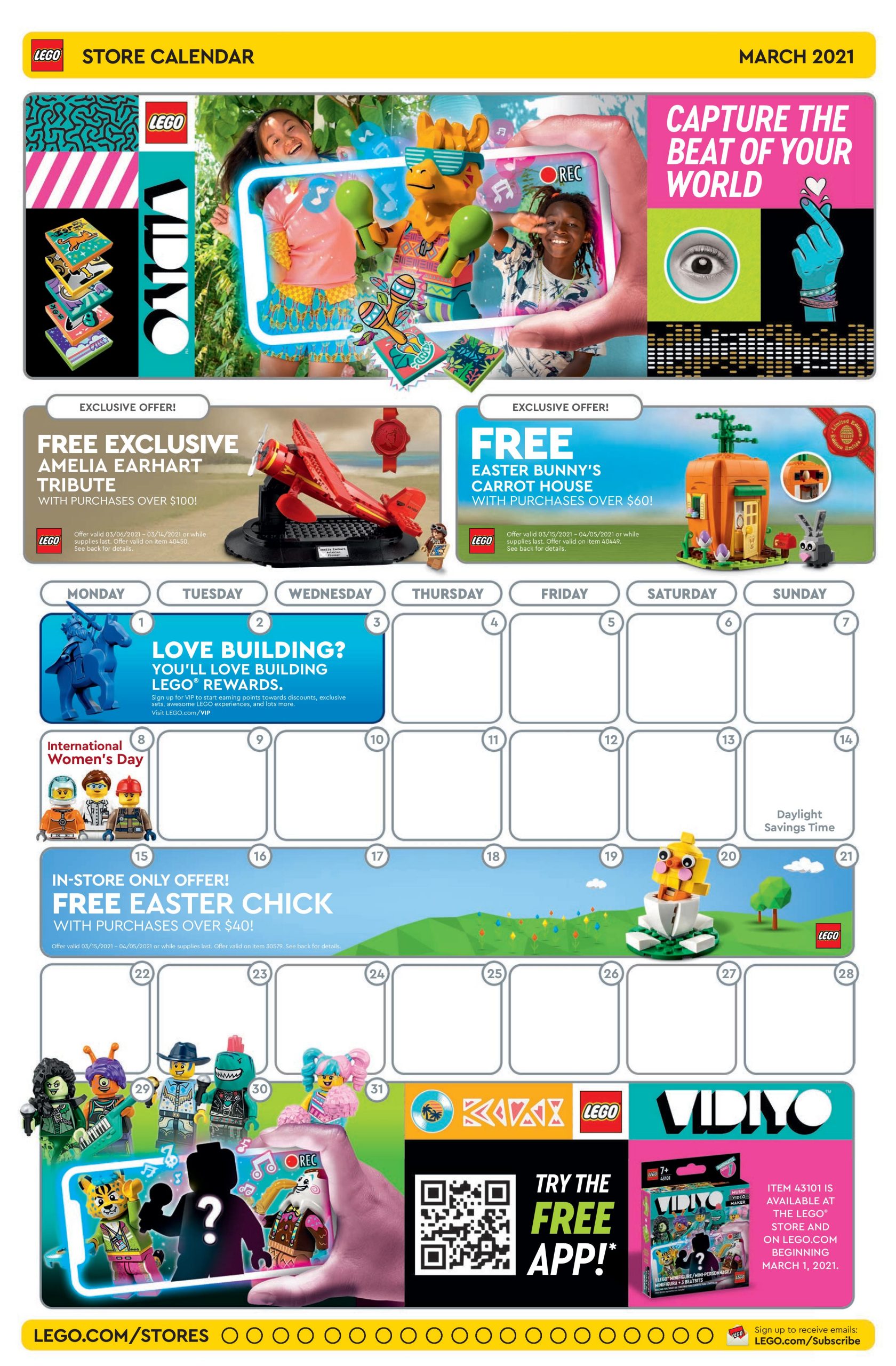 Modstand dominere bladre LEGO March 2021 Store Calendar Promotions & Events - The Brick Fan