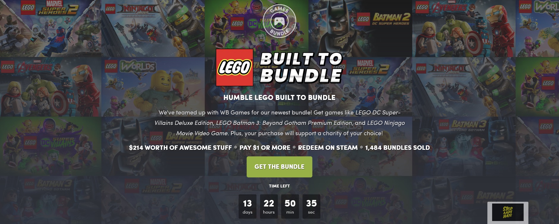 Humble Bundle] Humble LEGO Built To Bundle (€1 for The LEGO NINJAGO Movie  Video Game  BTA LEGO Worlds, LEGO Marvel Super Heroes 2 Deluxe Edition,  LEGO MARVEL's Avengers, LEGO Batman 2