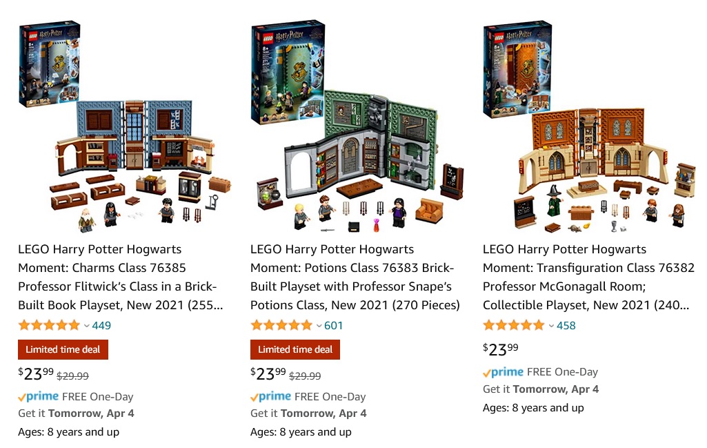 LEGO Harry Potter Hogwarts Moment: Charms Class 76385 Professor Flitwick's  Class in a Brick-Built Book Playset, New 2021 (255 Pieces)