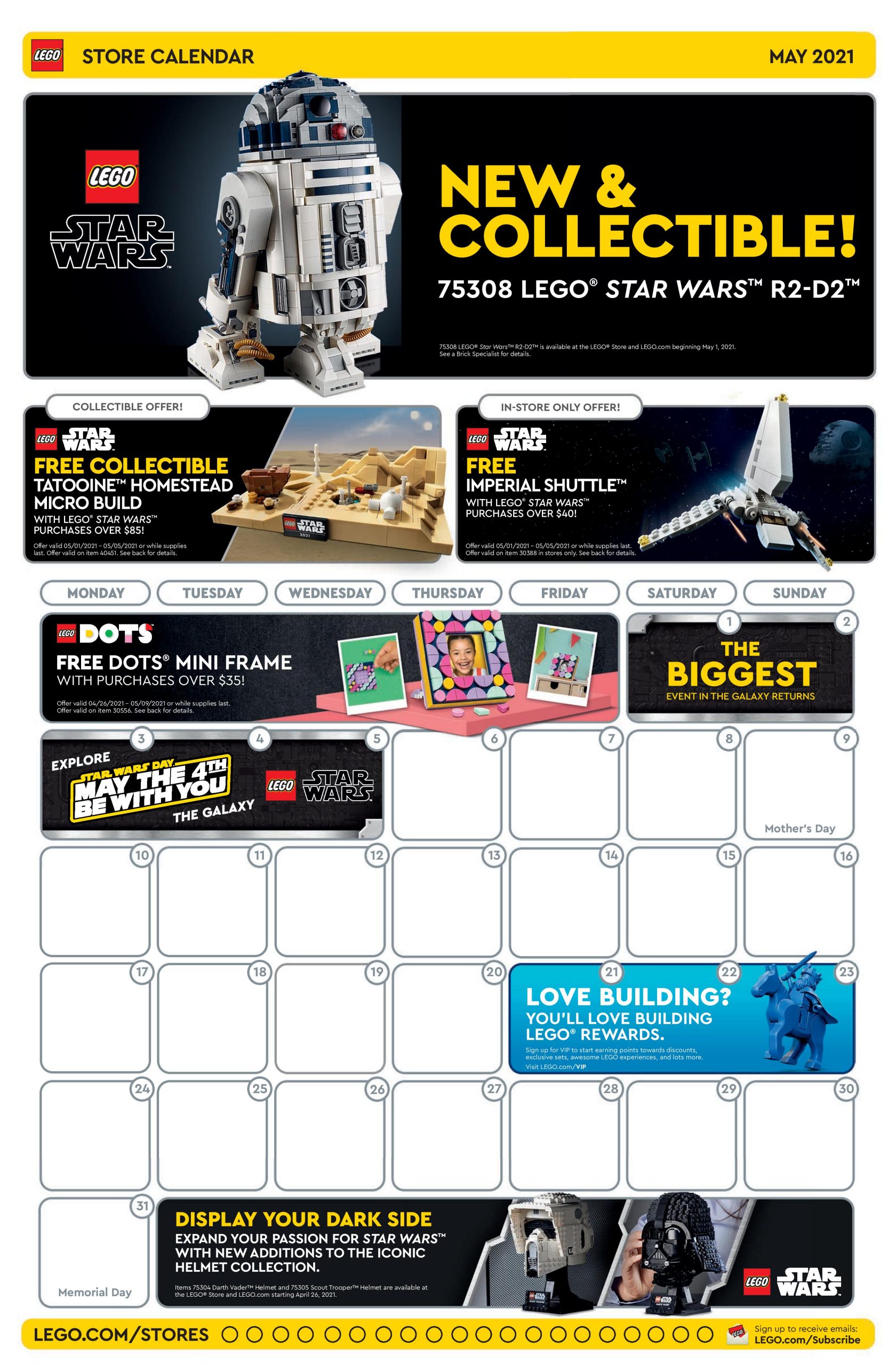 May 2022 Lego Calendar Lego May 2021 Store Calendar Promotions & Events - The Brick Fan