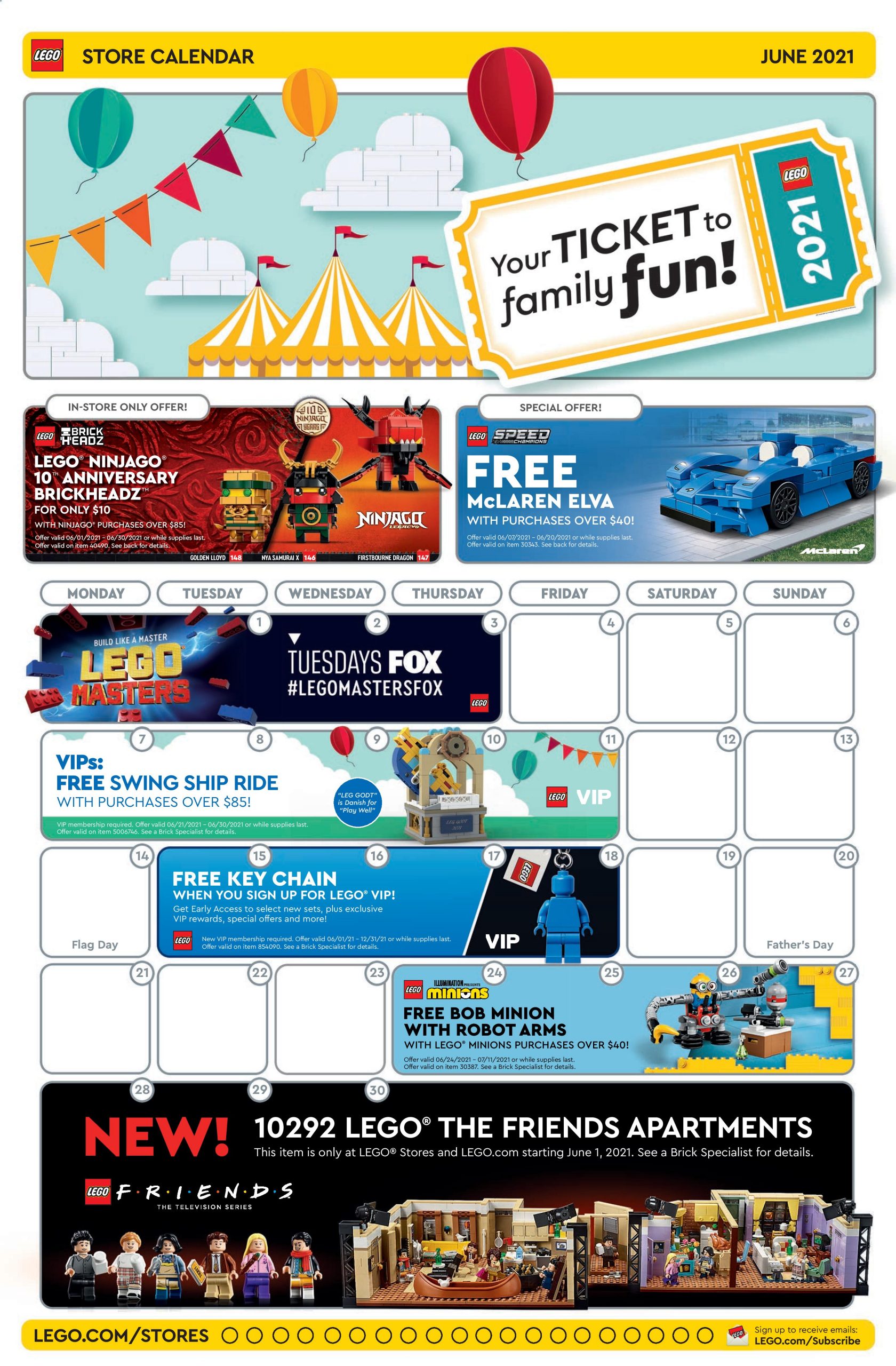 LEGO June 2021 Store Calendar Promotions & Events - The Fan