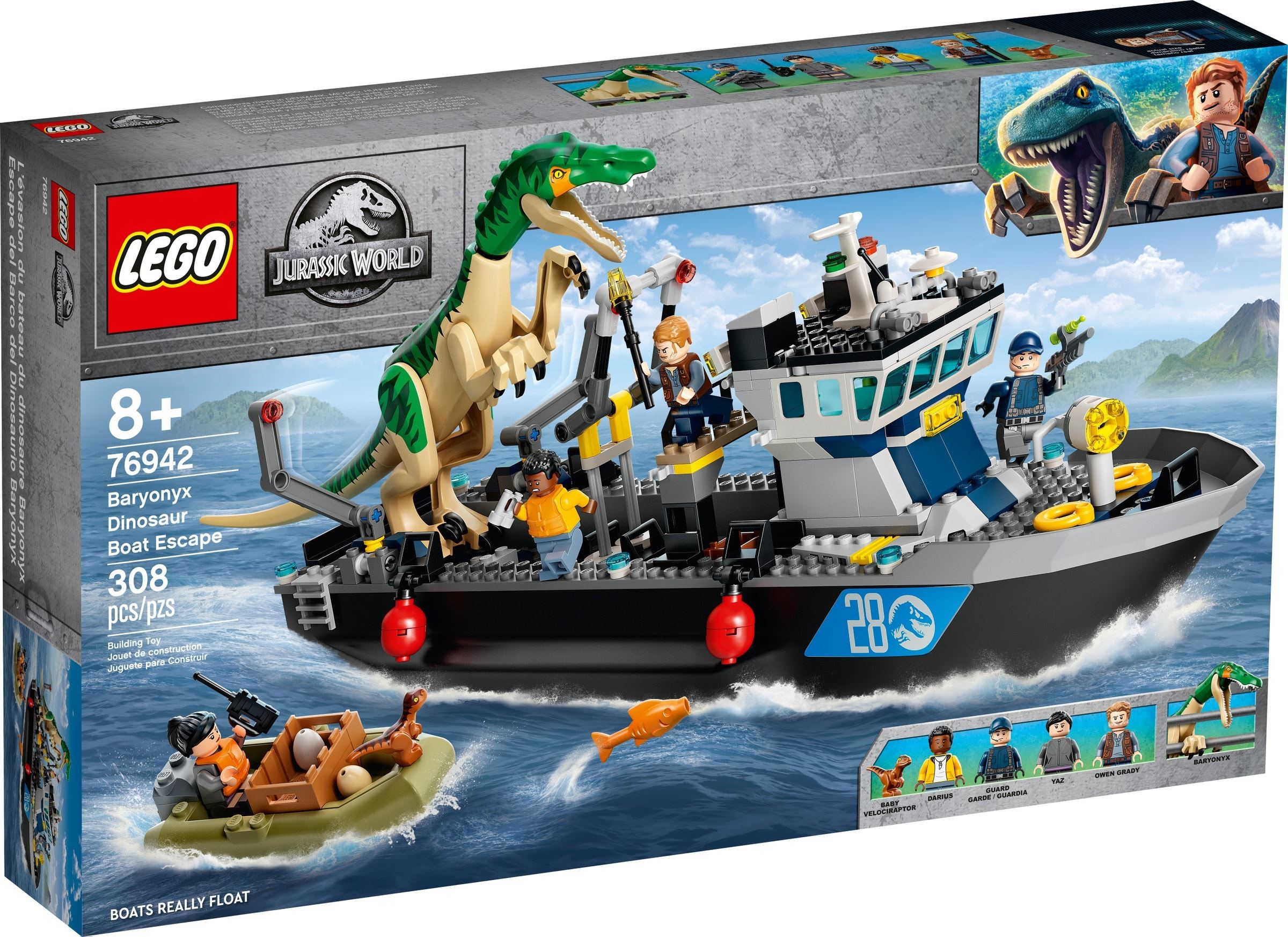 Baryonyx Dinosaur Boat Escape 76942