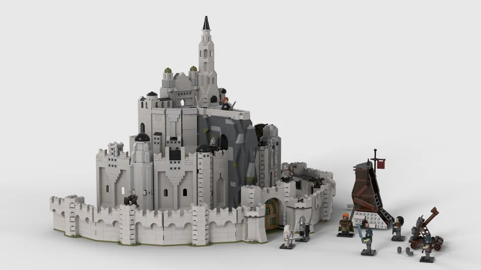 Made a mini Minas Tirith MOC in Lego Architecture style. : r/lego