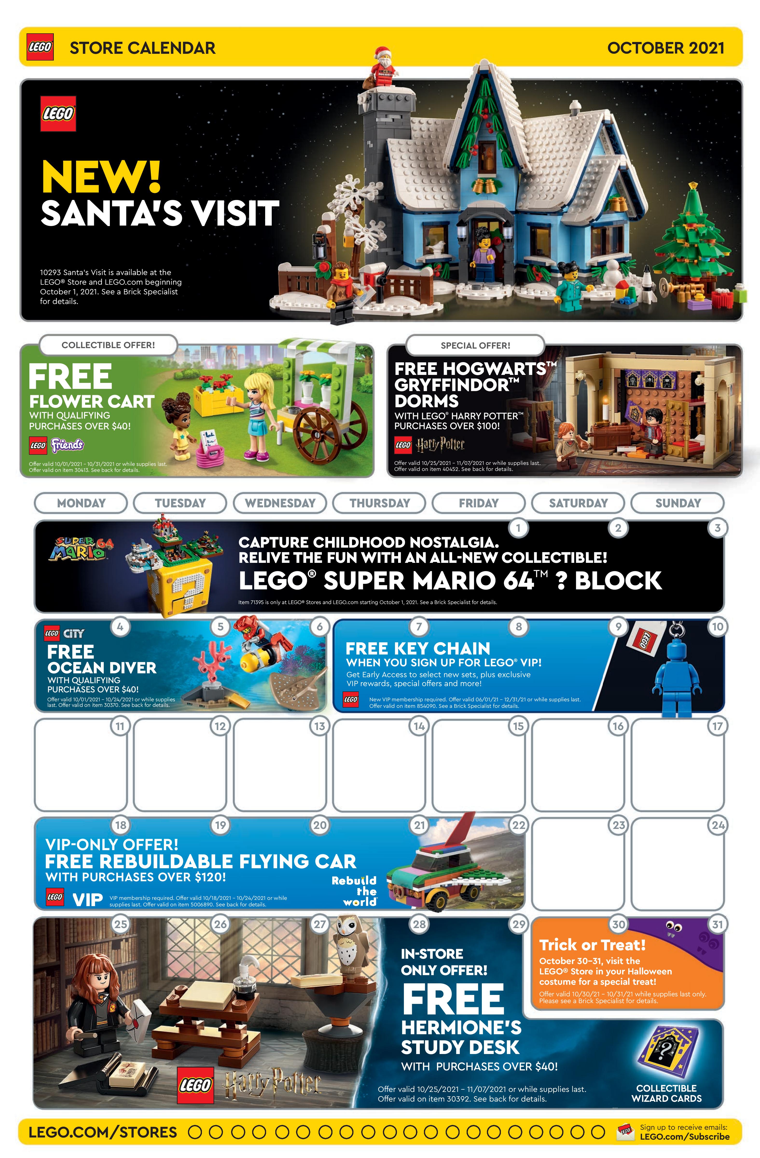 LEGO October 2021 Store Calendar and - The Brick Fan