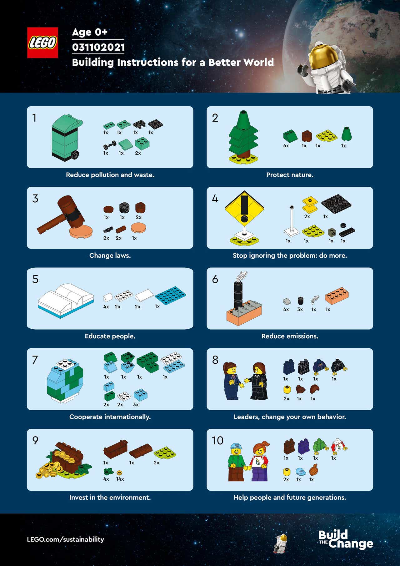 Gladys Høj eksponering diakritisk LEGO Building Instructions for a Better World (031102021) for COP26 - The  Brick Fan
