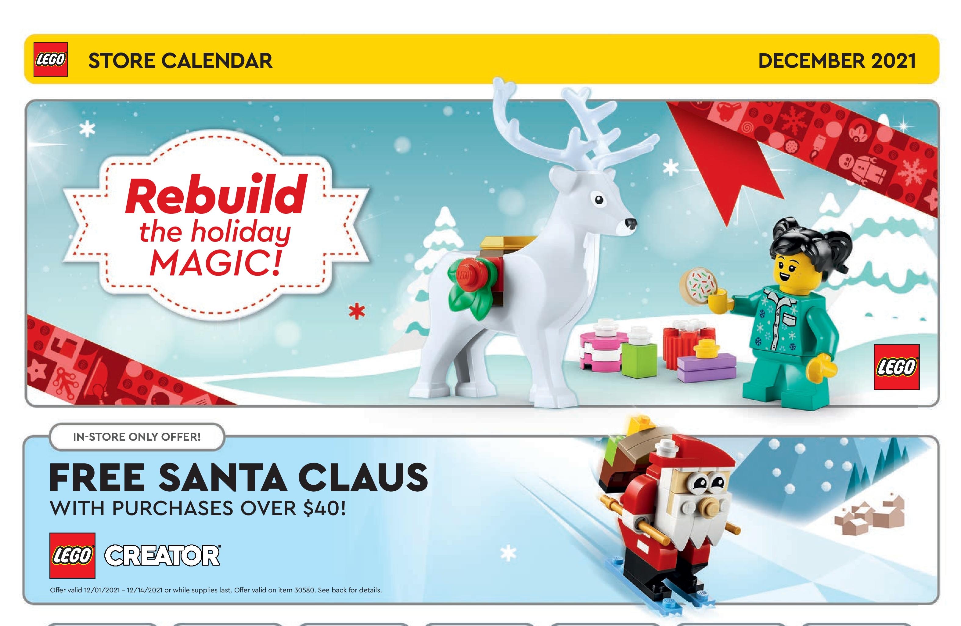 krysantemum Personligt Hykler LEGO December 2021 Store Calendar Promotions and Events - The Brick Fan