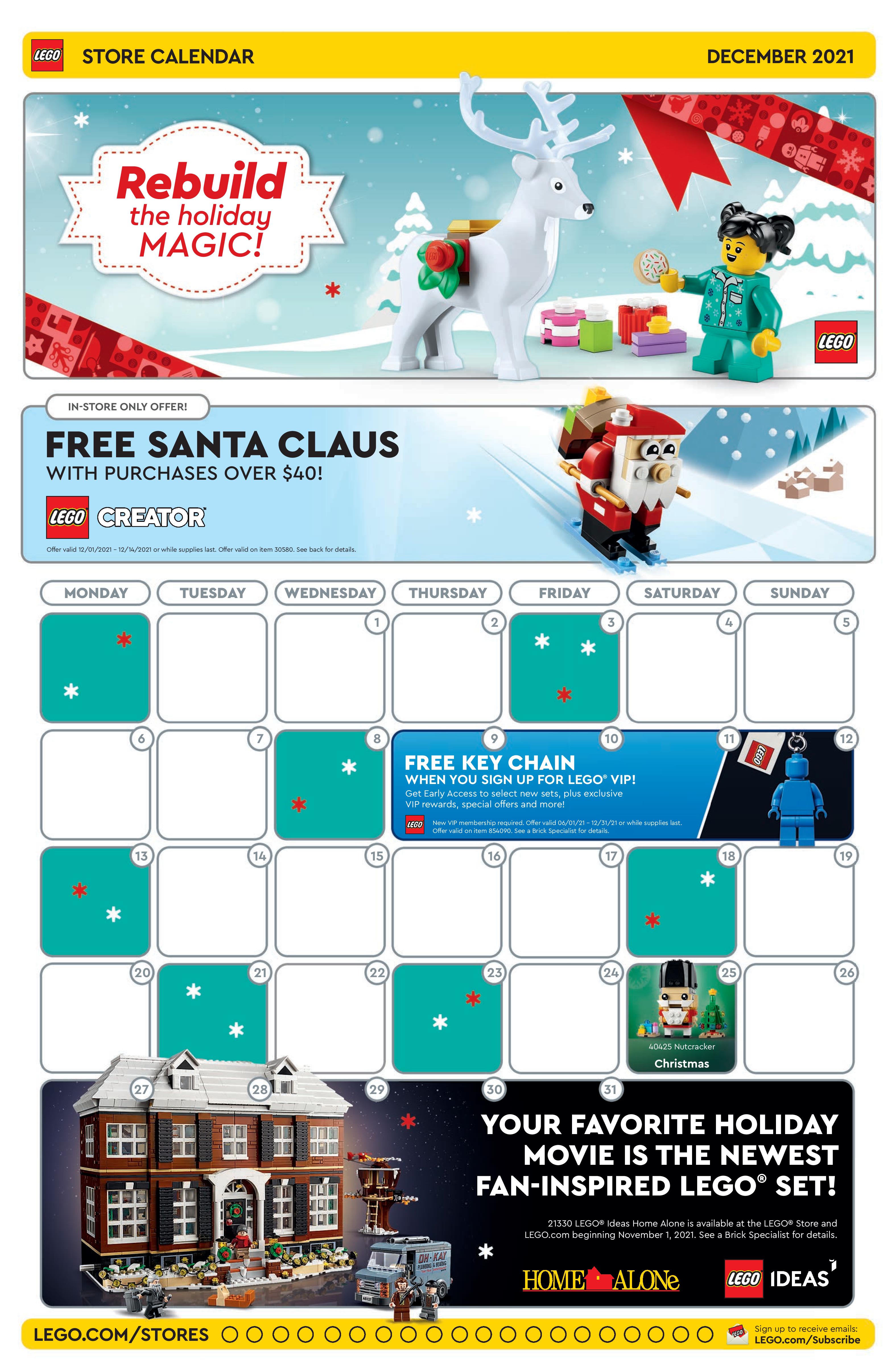 Lego Monthly Calendar January 2025