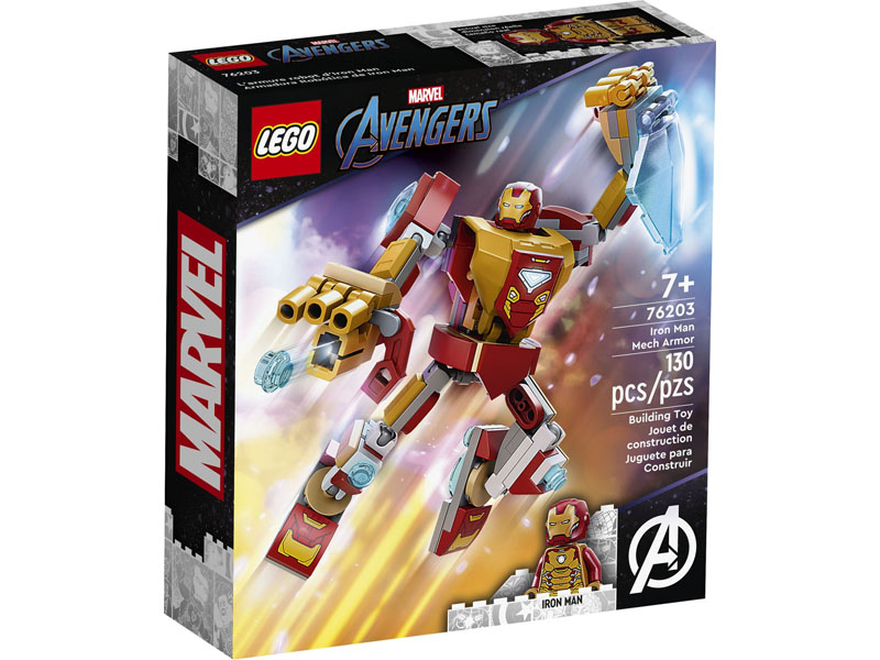 LEGO Marvel Avengers Iron Man golden armor Minifigure 76203 Tony