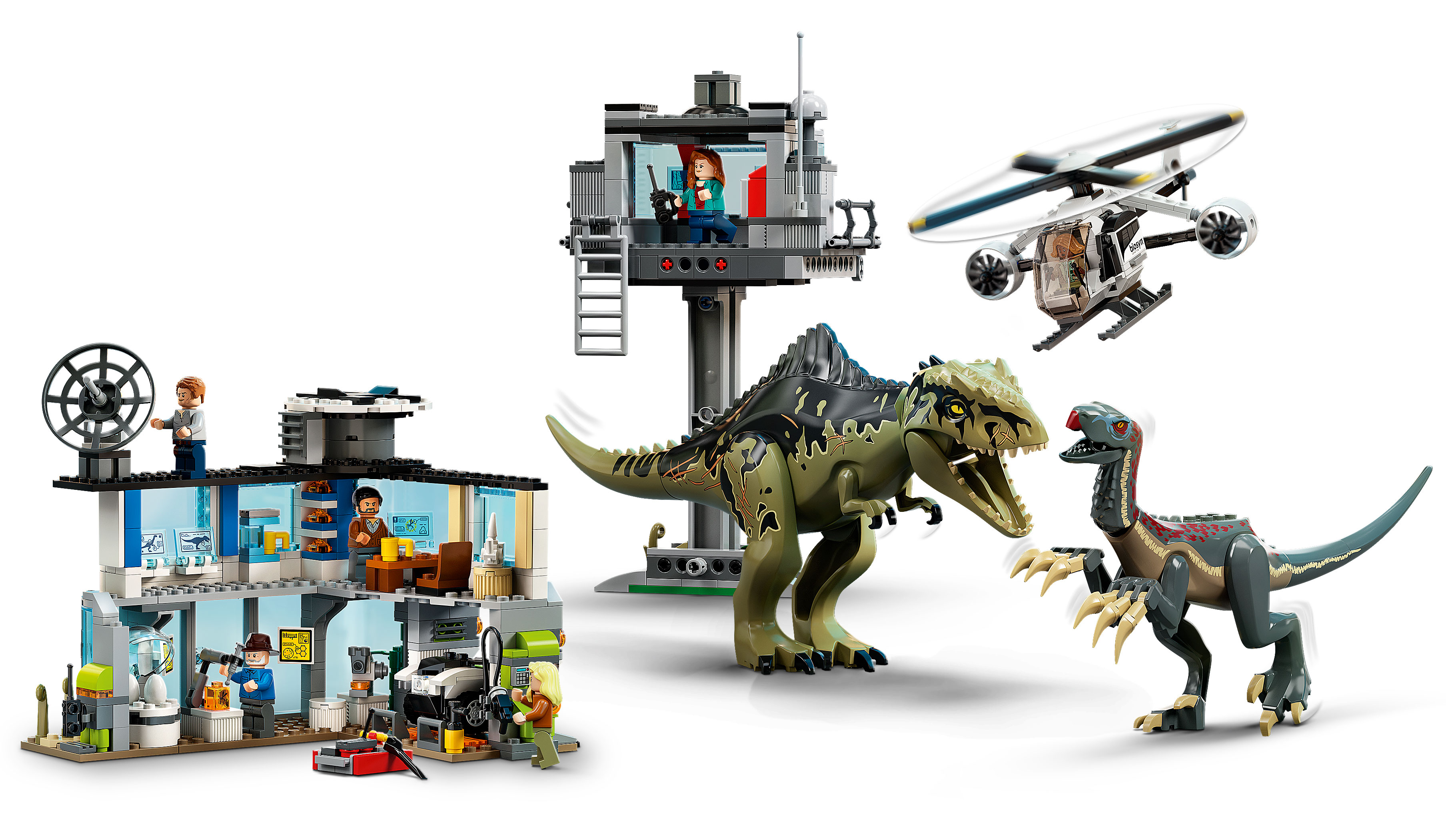 Lego Jurassic World Dominion Giganotosaurus And Therizinosaurus Attack 