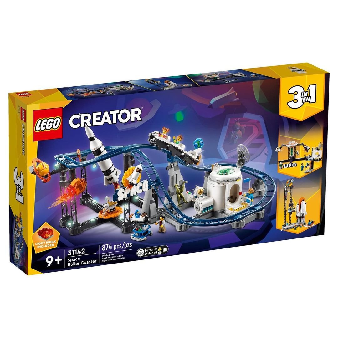 LEGO Creator 3-in-1 Zomer 2023 Hoofdstraat (31141) en Space Roller Coaster (31142) onthuld