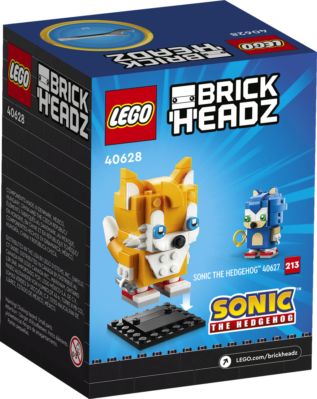 Lego Brick Headz Miles Tails Prower Sonic 40628 - 131 Pz
