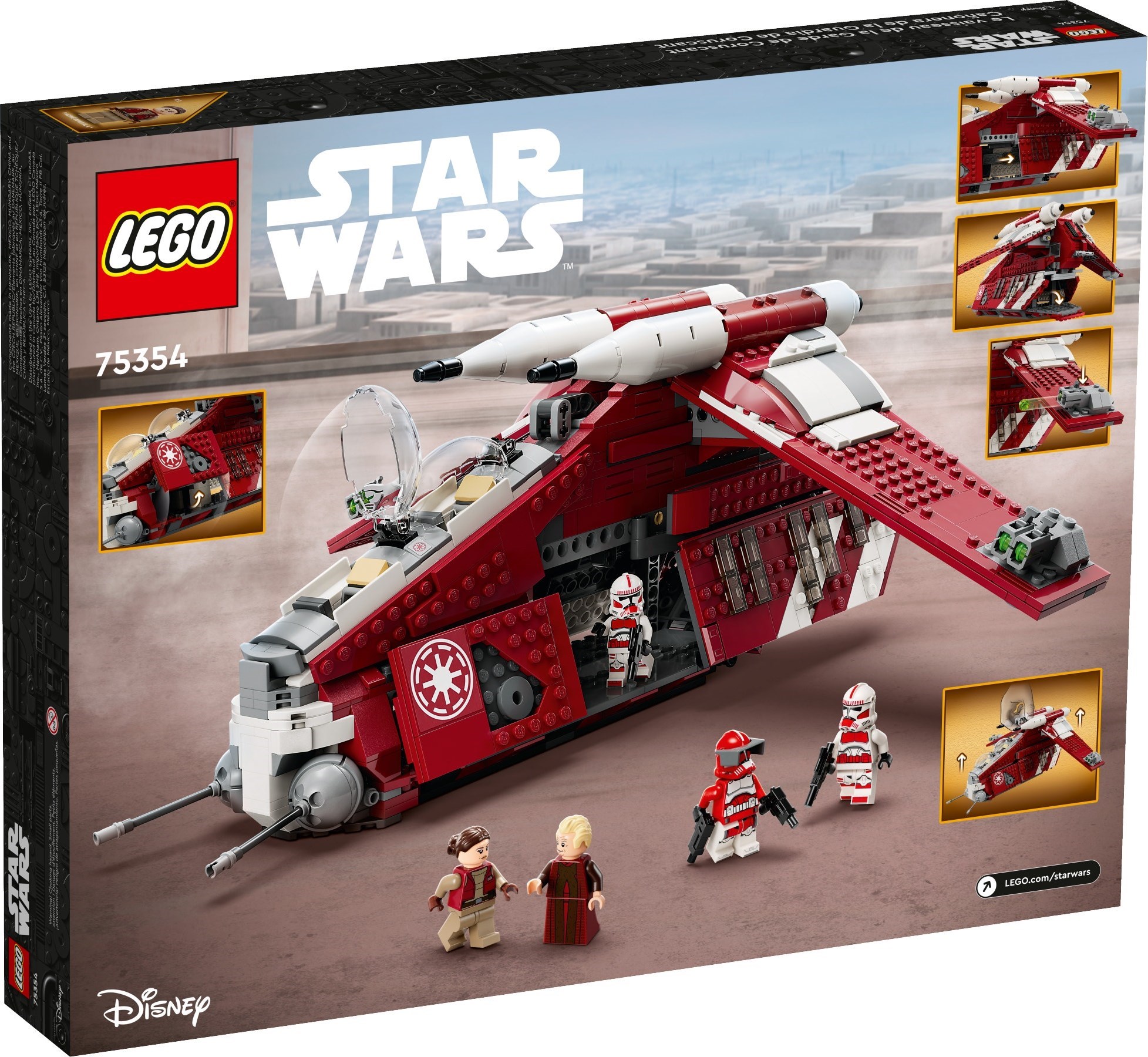 LEGO Star Wars Coruscant Guard Gunship Set 75354 Revealed