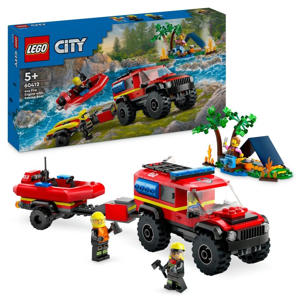 LEGO City 4x4 Fire Engine With Rescue Boat 60412