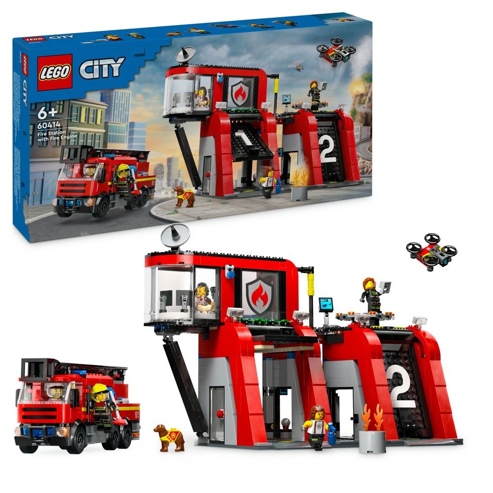 LEGO City Fire Station With Fire Engine 60414