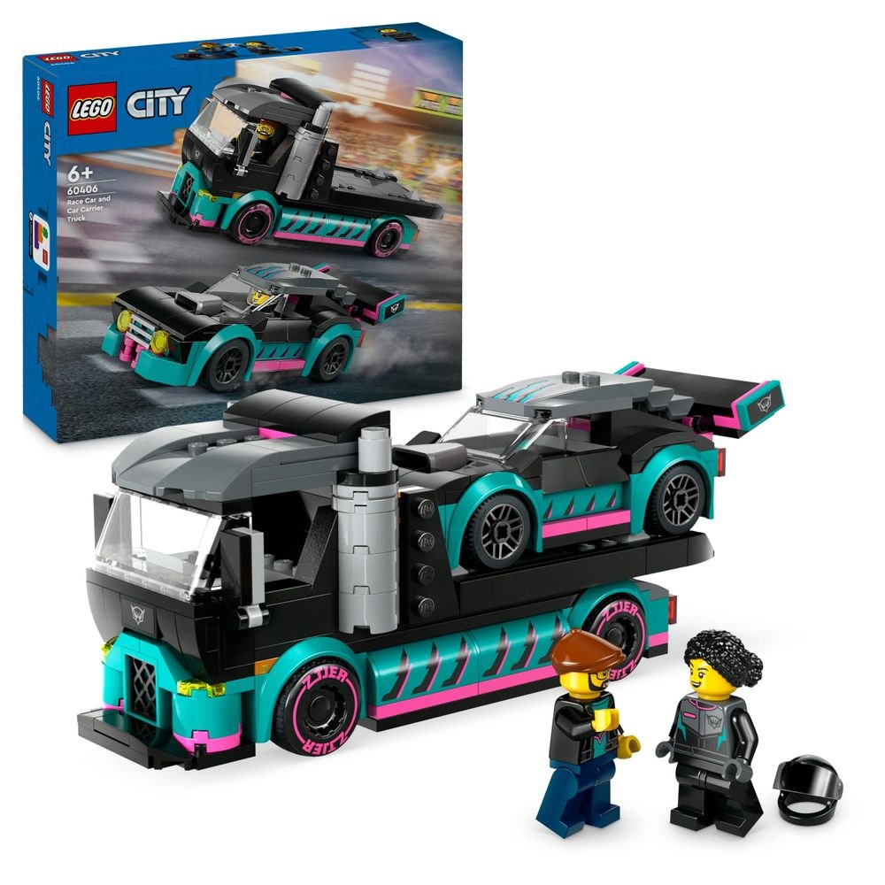 LEGO City Race Car And Car Carrier Truck 60406