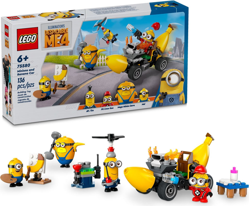 LEGO Despicable Me 4 Minions And Banana Car 75580 1