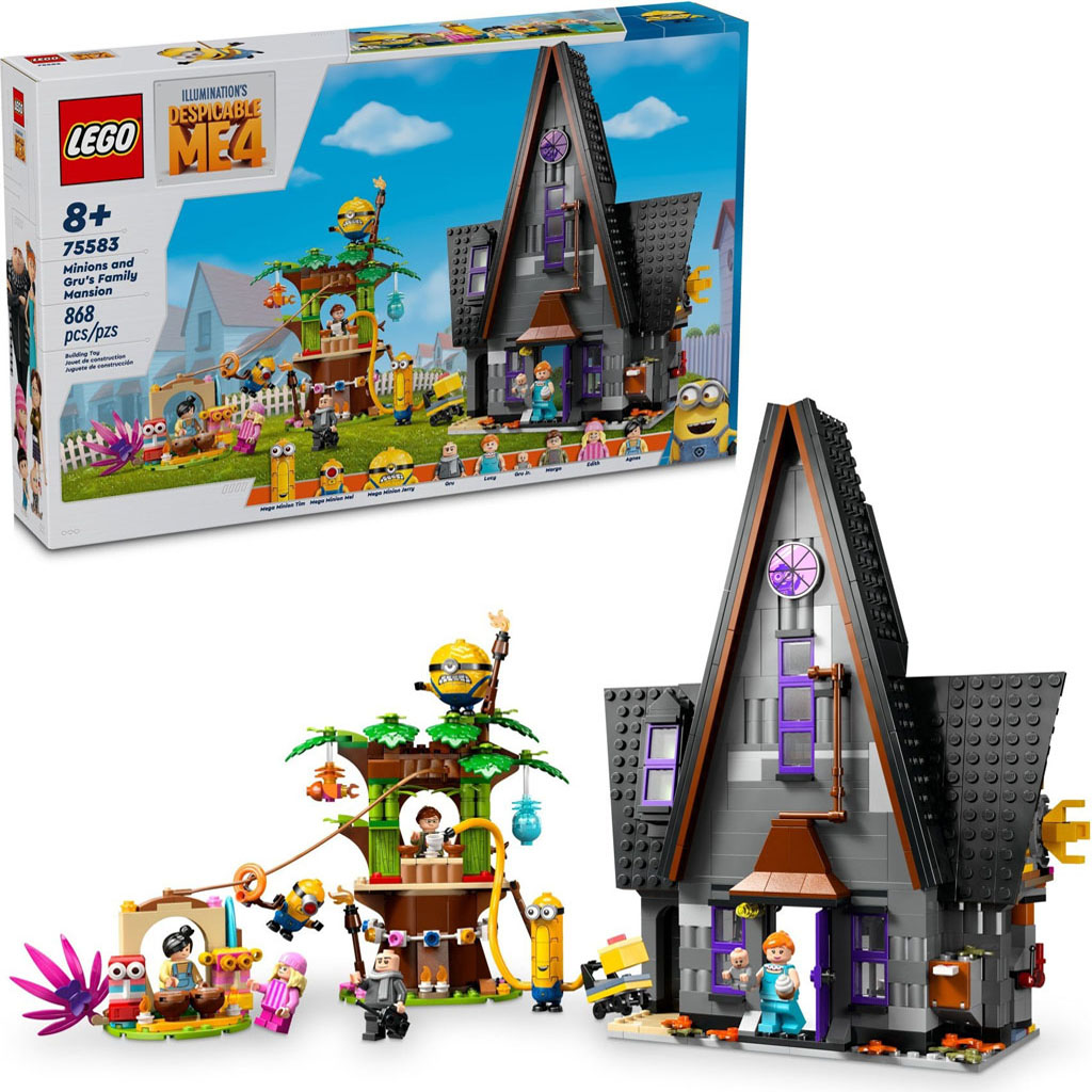 LEGO Despicable Me 4 Minions And Grus Family Mansion 75583 1