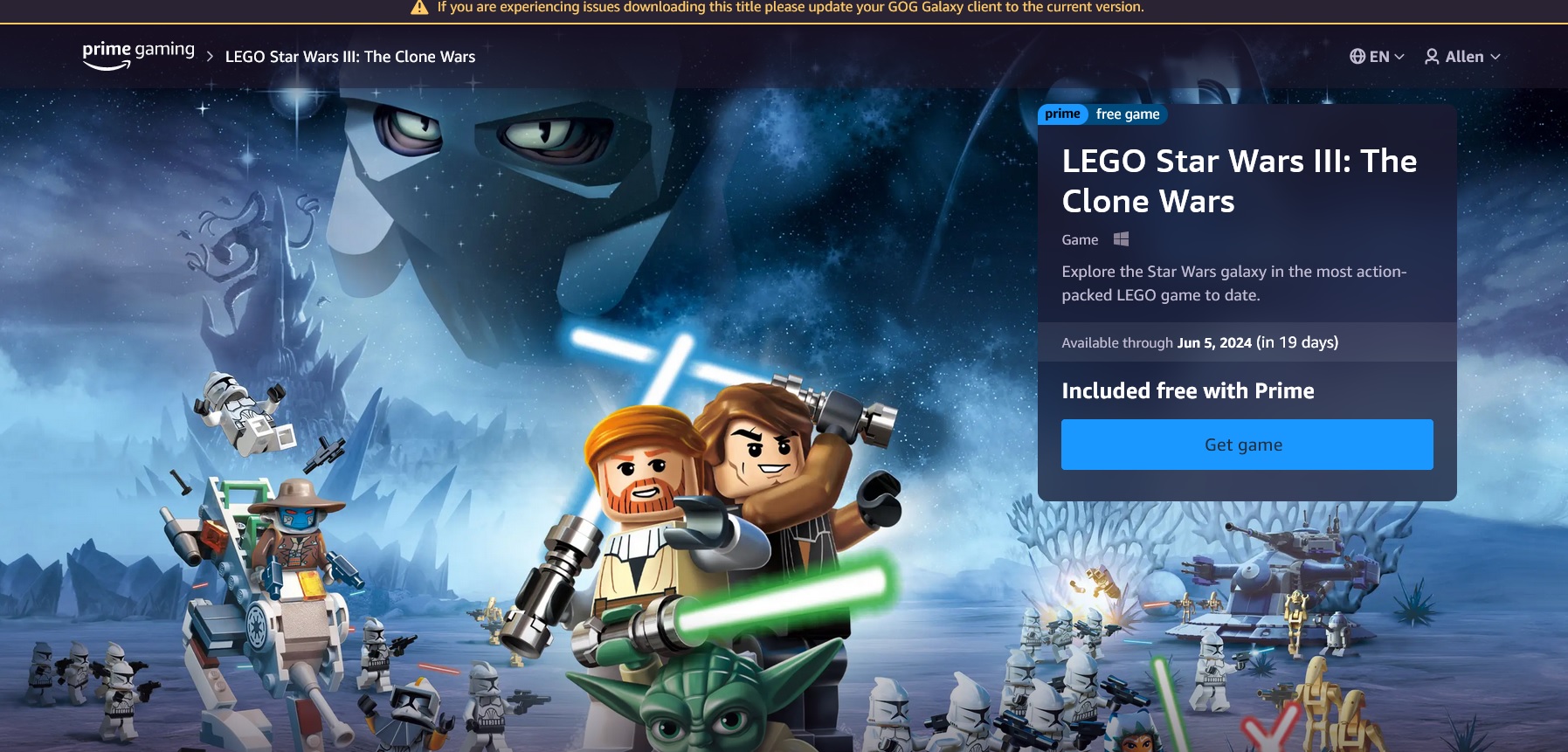 LEGO Star Wars III The Clone Wars Prime Gaming